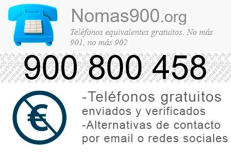 Teléfono 900800458