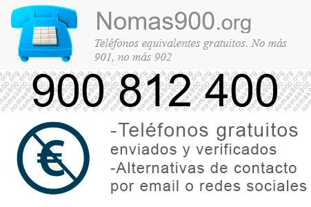 Teléfono 900812400