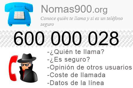 Teléfono 600000028