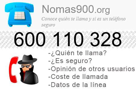 Teléfono 600110328