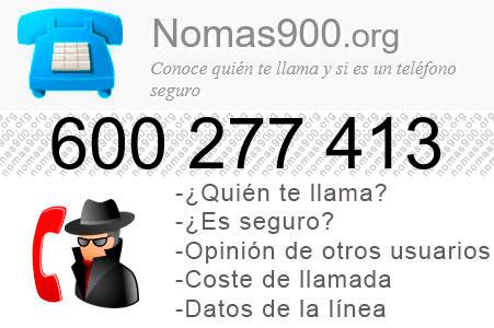 Teléfono 600277413