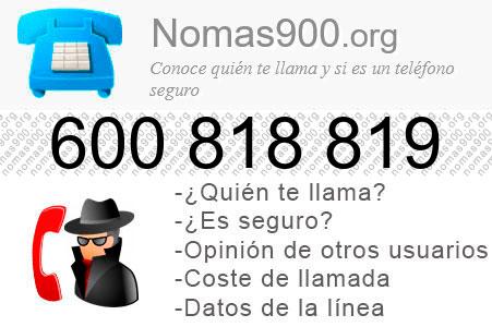 Teléfono 600818819