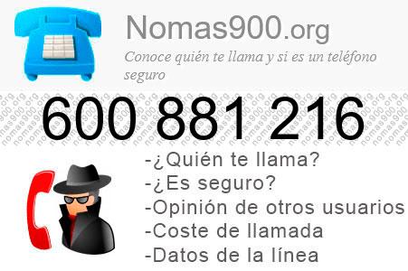 Teléfono 600881216