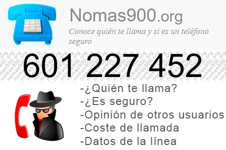Teléfono 601227452