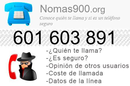 Teléfono 601603891