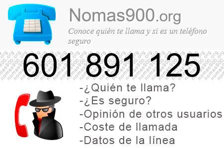 Teléfono 601891125