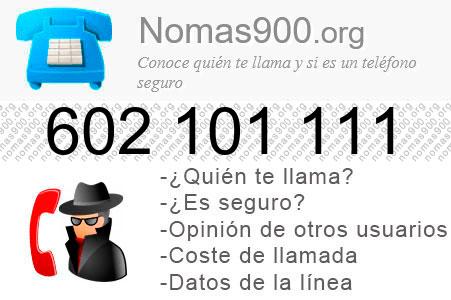 Teléfono 602101111