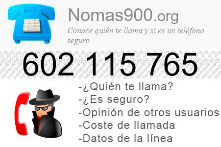 Teléfono 602115765