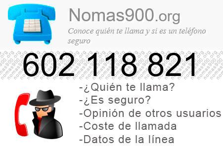Teléfono 602118821