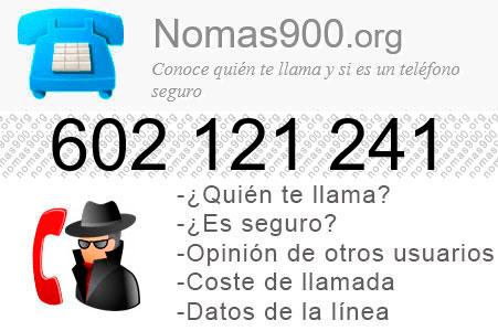 Teléfono 602121241