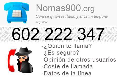 Teléfono 602222347