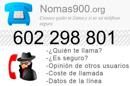 Teléfono 602298801