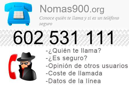 Teléfono 602531111