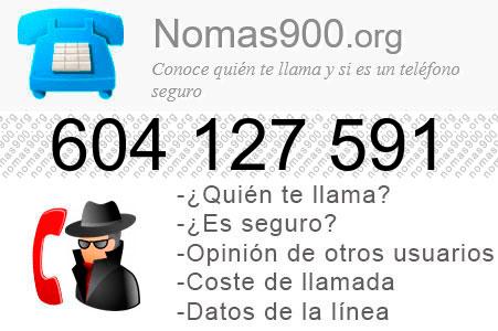 Teléfono 604127591