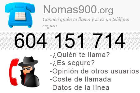 Teléfono 604151714