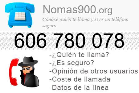 Teléfono 606780078