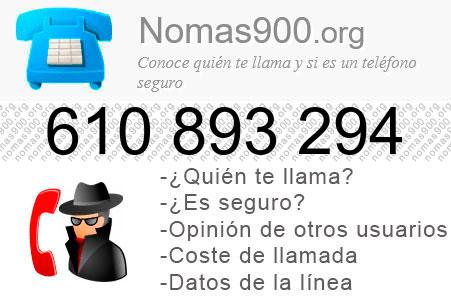 Teléfono 610893294