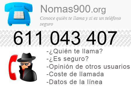 Teléfono 611043407