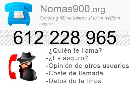 Teléfono 612228965