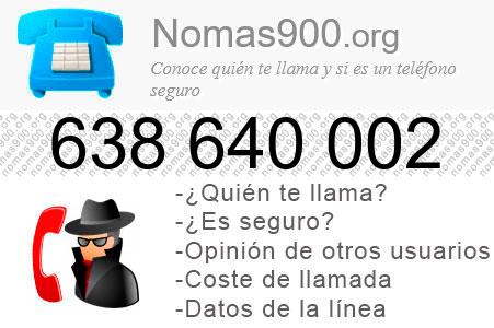 Teléfono 638640002