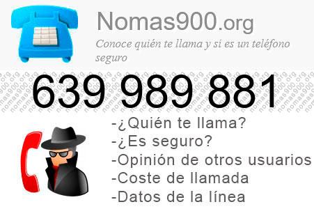 Teléfono 639989881