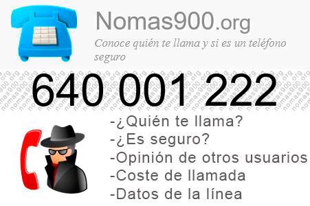 Teléfono 640001222