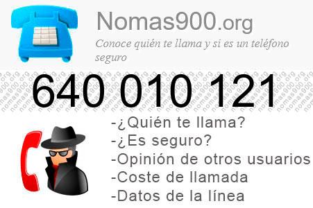 Teléfono 640010121