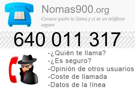 Teléfono 640011317