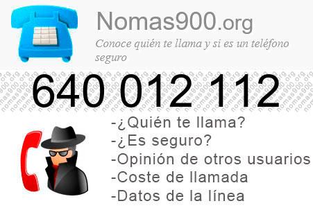 Teléfono 640012112
