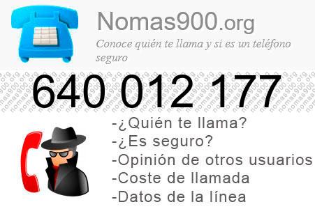 Teléfono 640012177