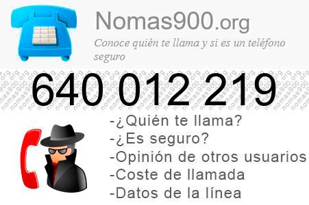 Teléfono 640012219