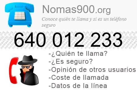 Teléfono 640012233