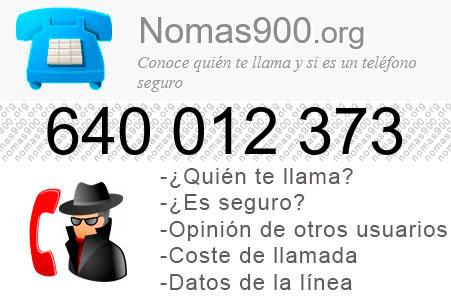 Teléfono 640012373