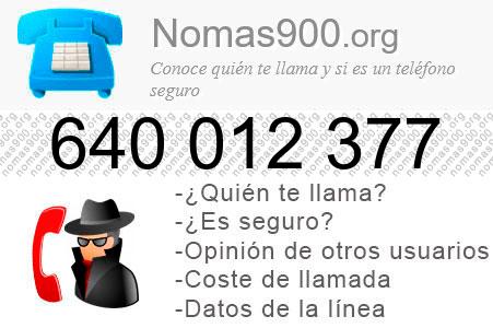 Teléfono 640012377