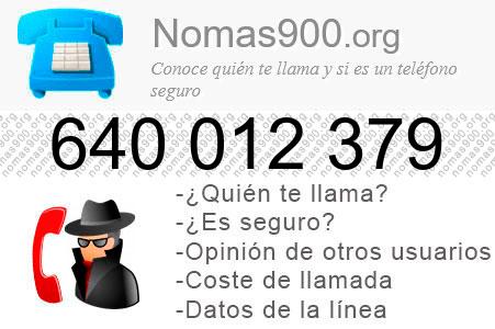 Teléfono 640012379