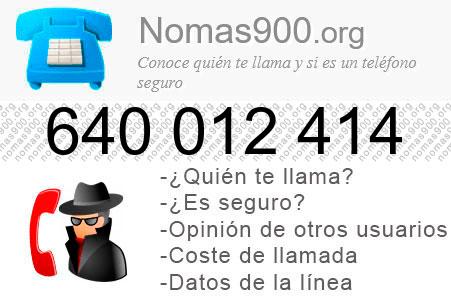 Teléfono 640012414