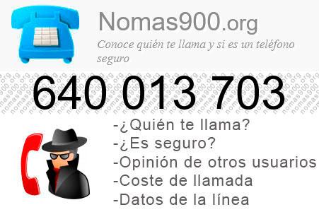Teléfono 640013703