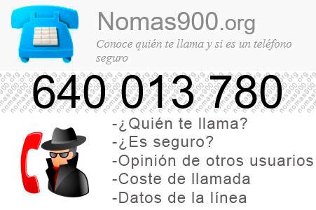 Teléfono 640013780