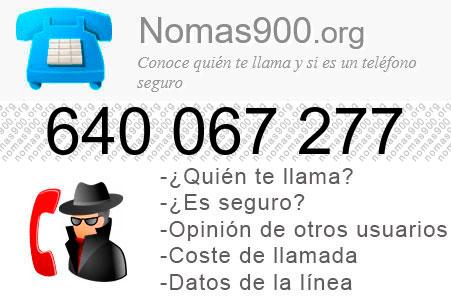 Teléfono 640067277