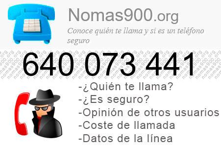 Teléfono 640073441