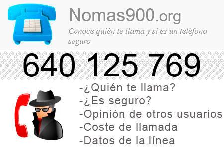 Teléfono 640125769