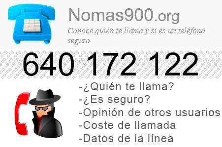 Teléfono 640172122