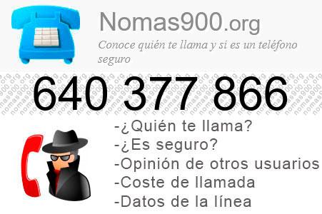 Teléfono 640377866