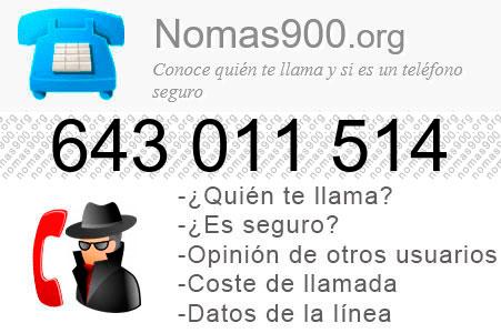 Teléfono 643011514