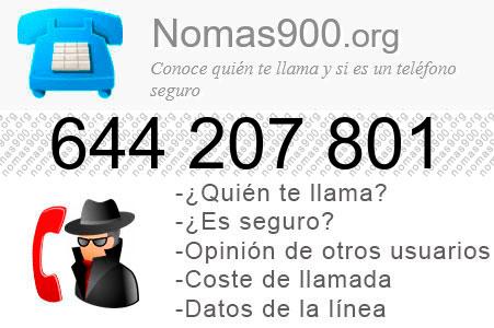 Teléfono 644207801