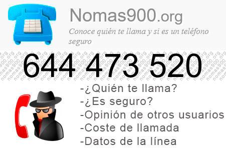 Teléfono 644473520