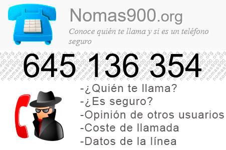 Teléfono 645136354