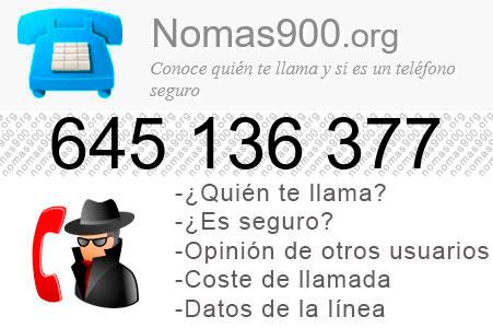 Teléfono 645136377