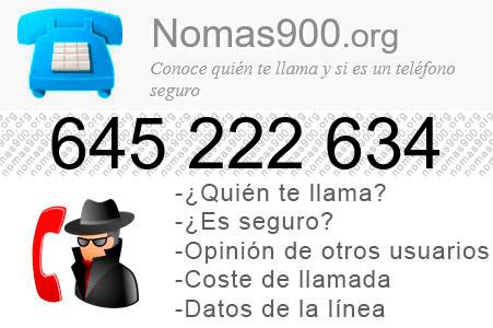 Teléfono 645222634