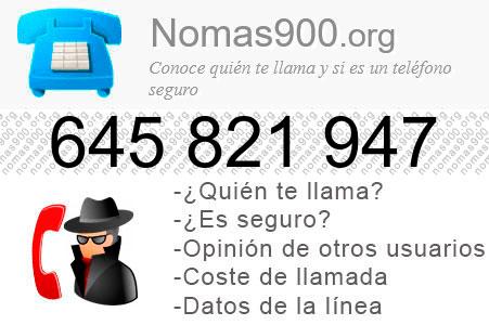 Teléfono 645821947
